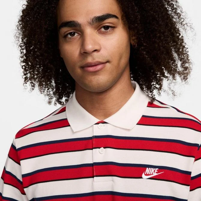 NIKE Men's Nike Club Striped Polo Shirt 4