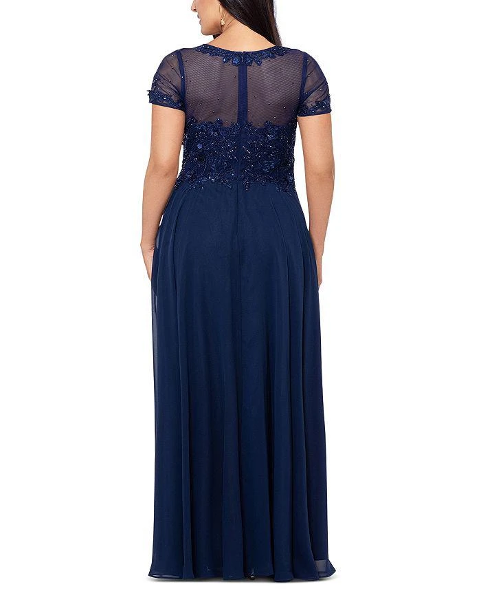 XSCAPE Beaded Mesh Gown 2