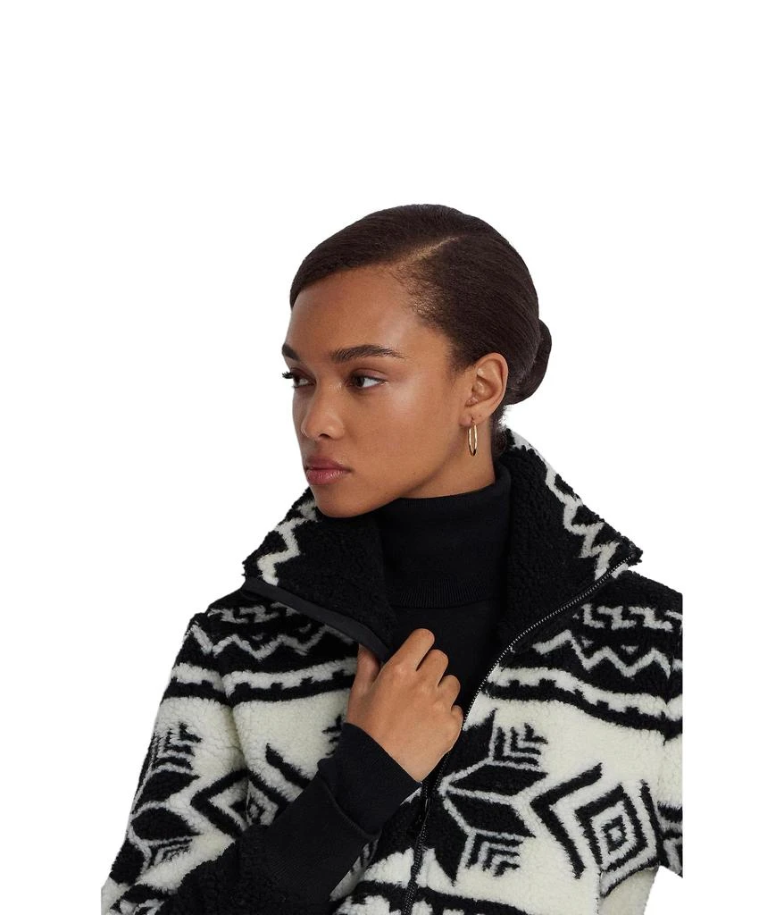 Ralph Lauren Fair Isle Jacquard Fleece Mockneck Coat 3