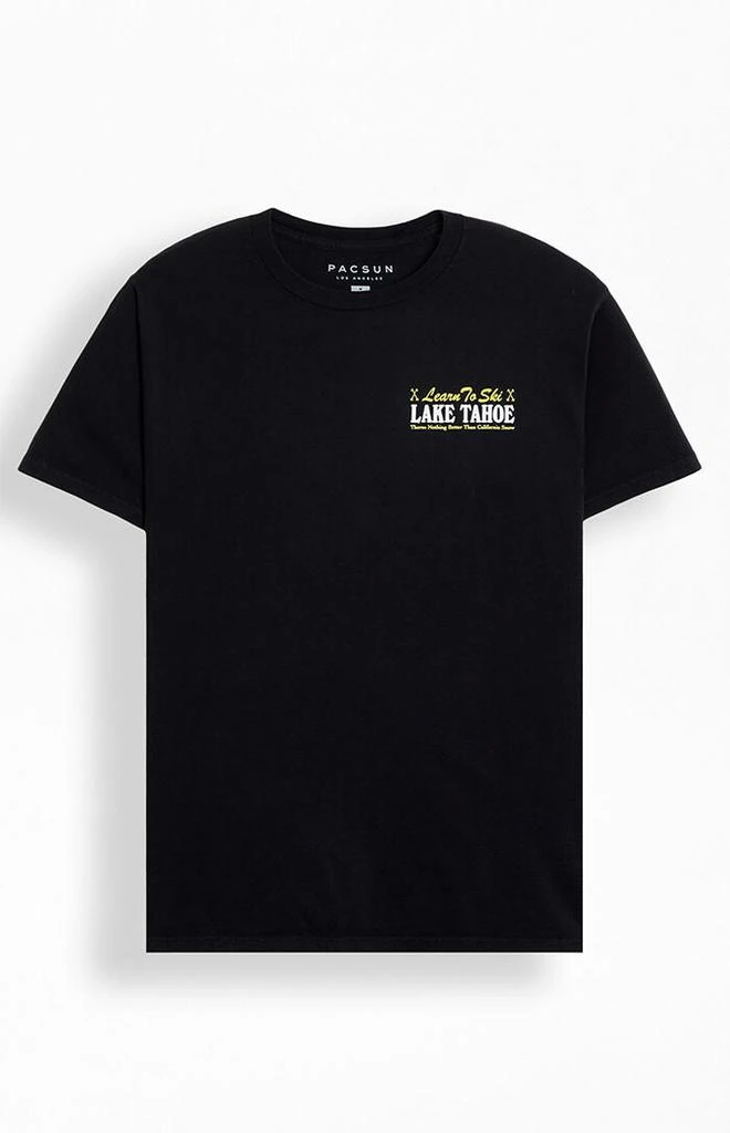 null Learn To Ski Lake Tahoe T-Shirt 2