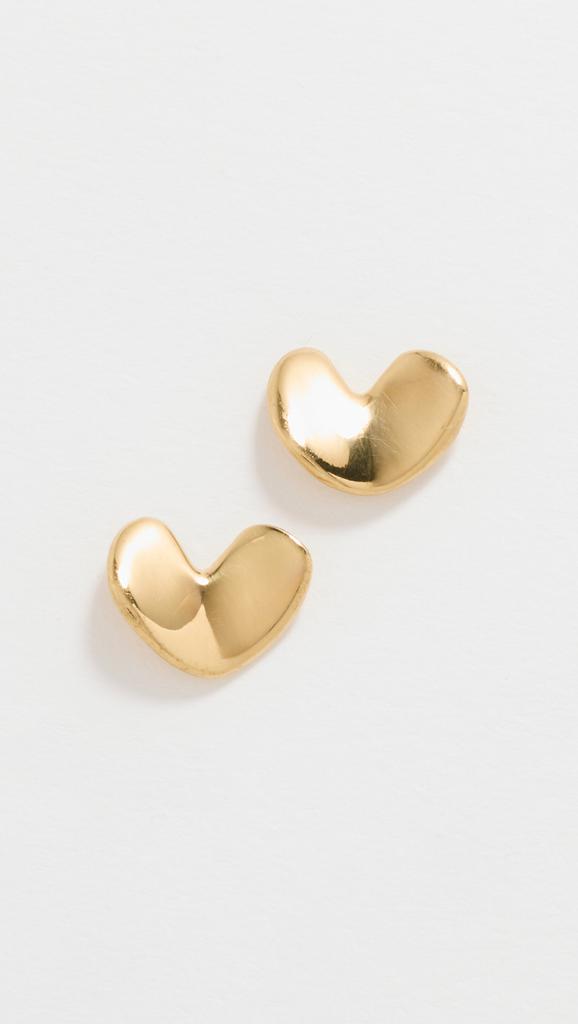 AGMES Sculpted Heart Studs