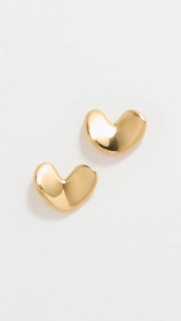 AGMES Sculpted Heart Studs 1
