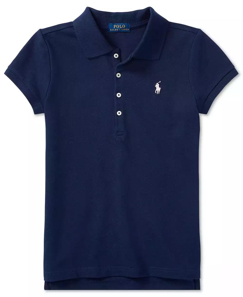 Ralph Lauren Toddler and Little Girls Short Sleeve Stretch Cotton Mesh Polo Shirt