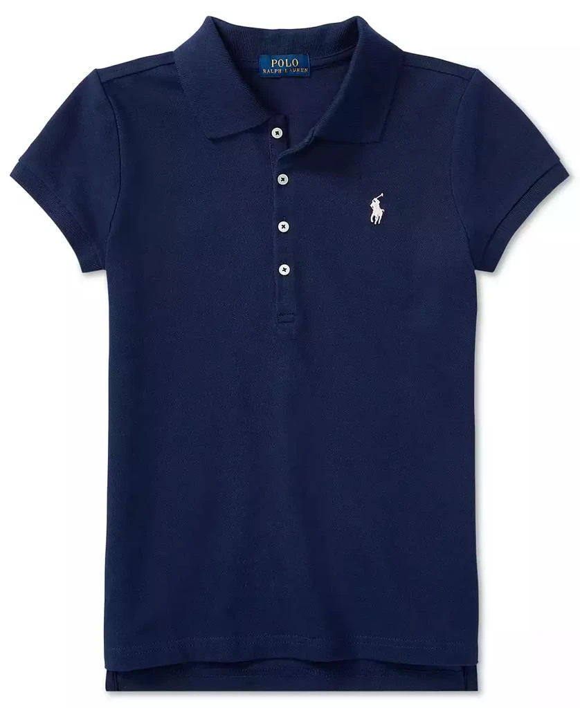 Ralph Lauren Toddler and Little Girls Short Sleeve Stretch Cotton Mesh Polo Shirt 1