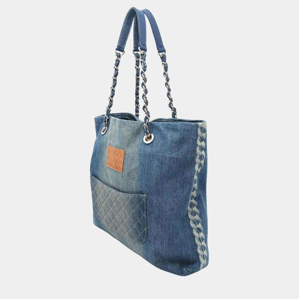 Chanel Chanel Blue Denim Shopping Bag 3
