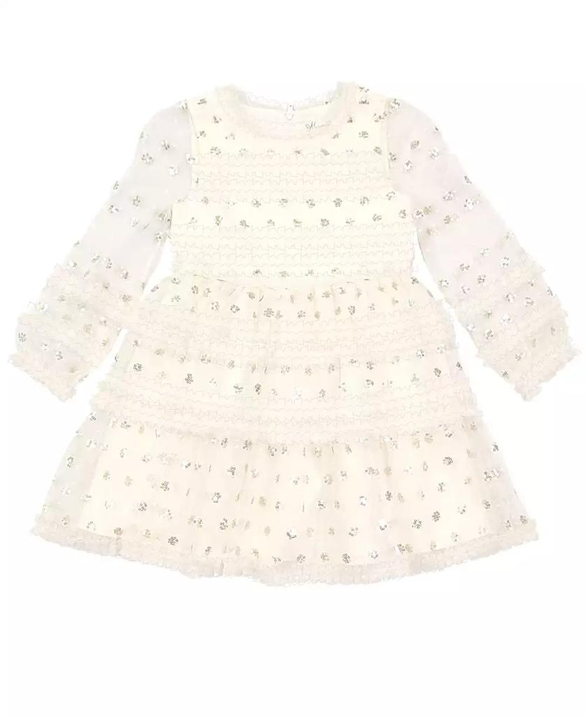 Nannette Toddler & Little Girls Mesh Sequin Dress