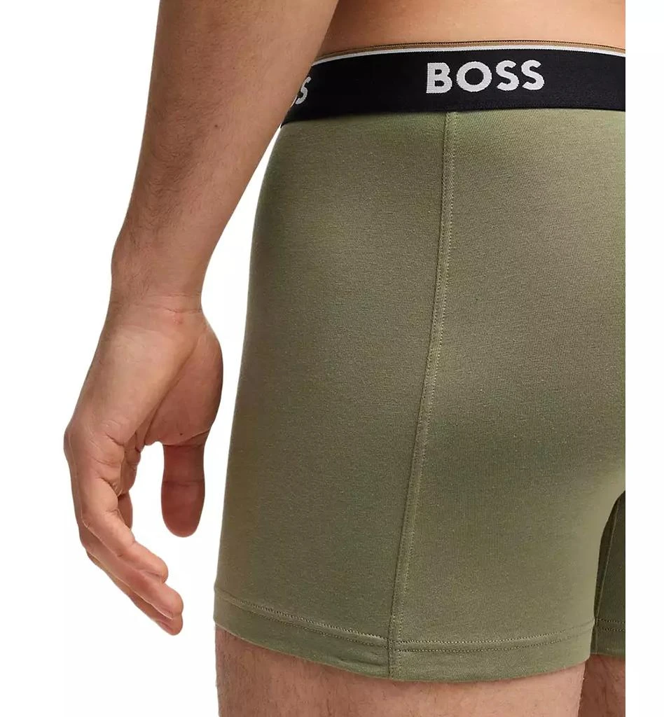 Hugo Boss Men's Power 3-Pk. Tipped Logo Waistband Boxer Briefs 5