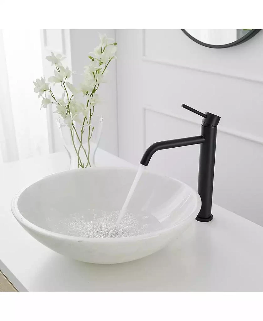 Greenspring Modern Single Hole Single Handle Vessel Bathroom Vanity Sink Faucet With Pop Up Drain Without Overflow 6