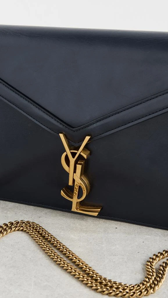 What Goes Around Comes Around YSL Navy Calfskin Cassandra Chain Bag 4