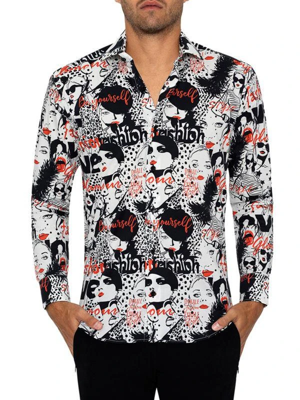 Bertigo Graphic Long Sleeve Shirt 1
