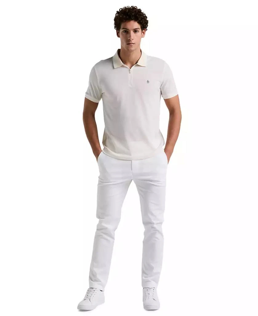 Original Penguin Men's Quarter-Zip Jacquard Polo Shirt 2