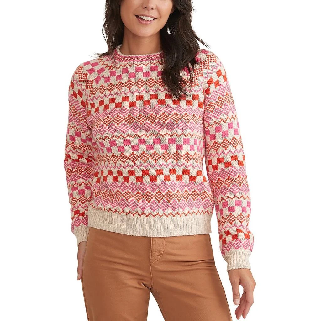Marine Layer Womens Knit Fair Isle Pullover Sweater 3