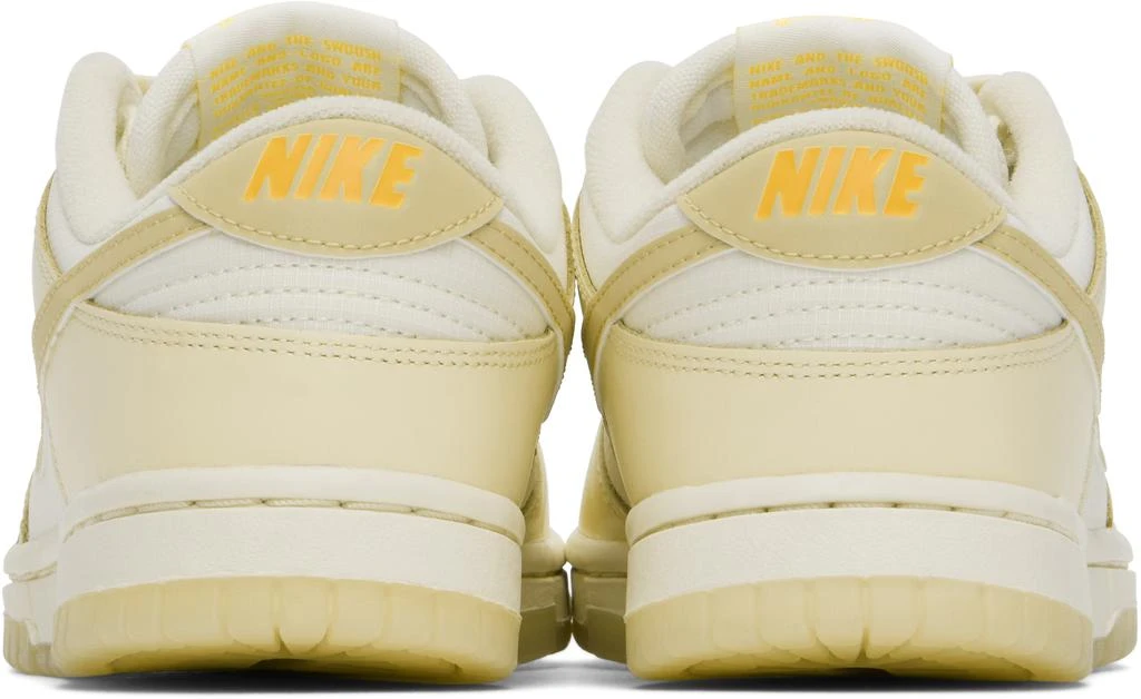 NIKE Off-White & Yellow Dunk Low Sneakers 2