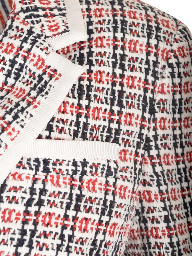 Thom Browne Thom Browne Check-Pattern Buttoned Tweed Jacket 4