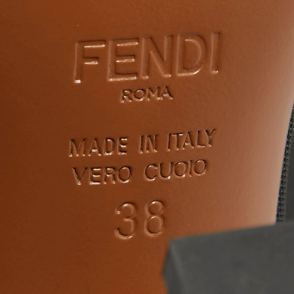 Fendi Fendi Black Mesh FF Colibri Mid Calf Boots Size 38 7