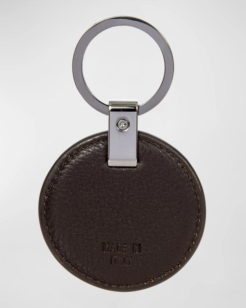 Porsche Design Men's Circle Leather Logo Keyring 3