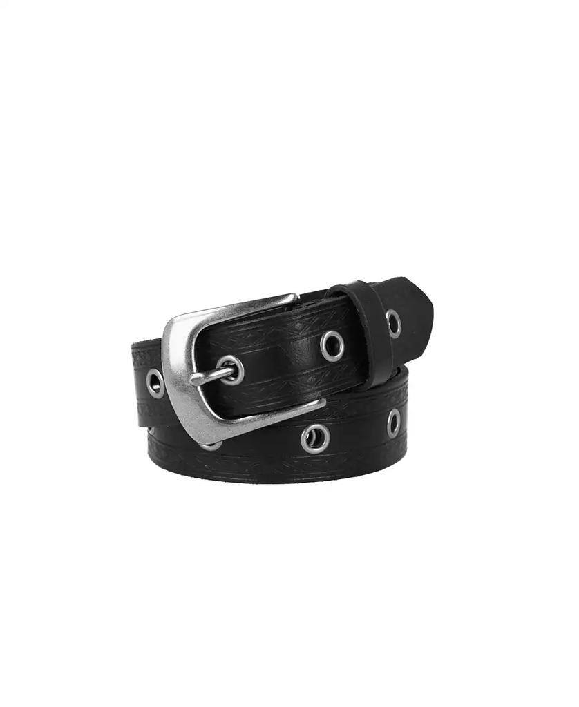 Frye Women's 30mm Embossed Edge Eyelet Leather Belt