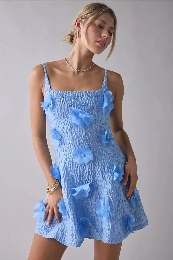 Sister Jane Sister Jane Blooming Jacquard 3D Floral Appliqué Mini Dress 1