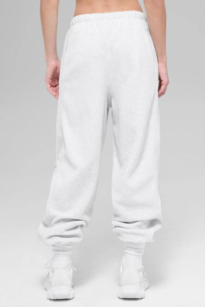 Alo Polar Fleece High-Waist Retreat Jogger - White Heather Grey 3