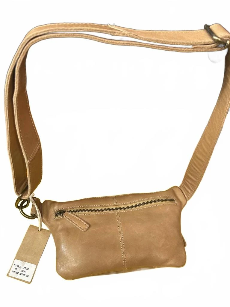 Paul 
Taylor Women
s Leather Fanny Pack Bag In Taupe 2
