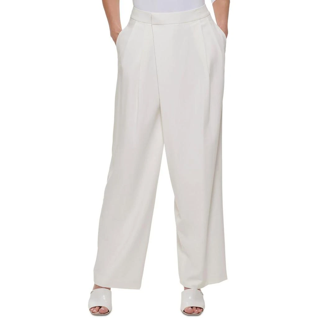 DKNY Petites Womens Crepe Dress Pants 3