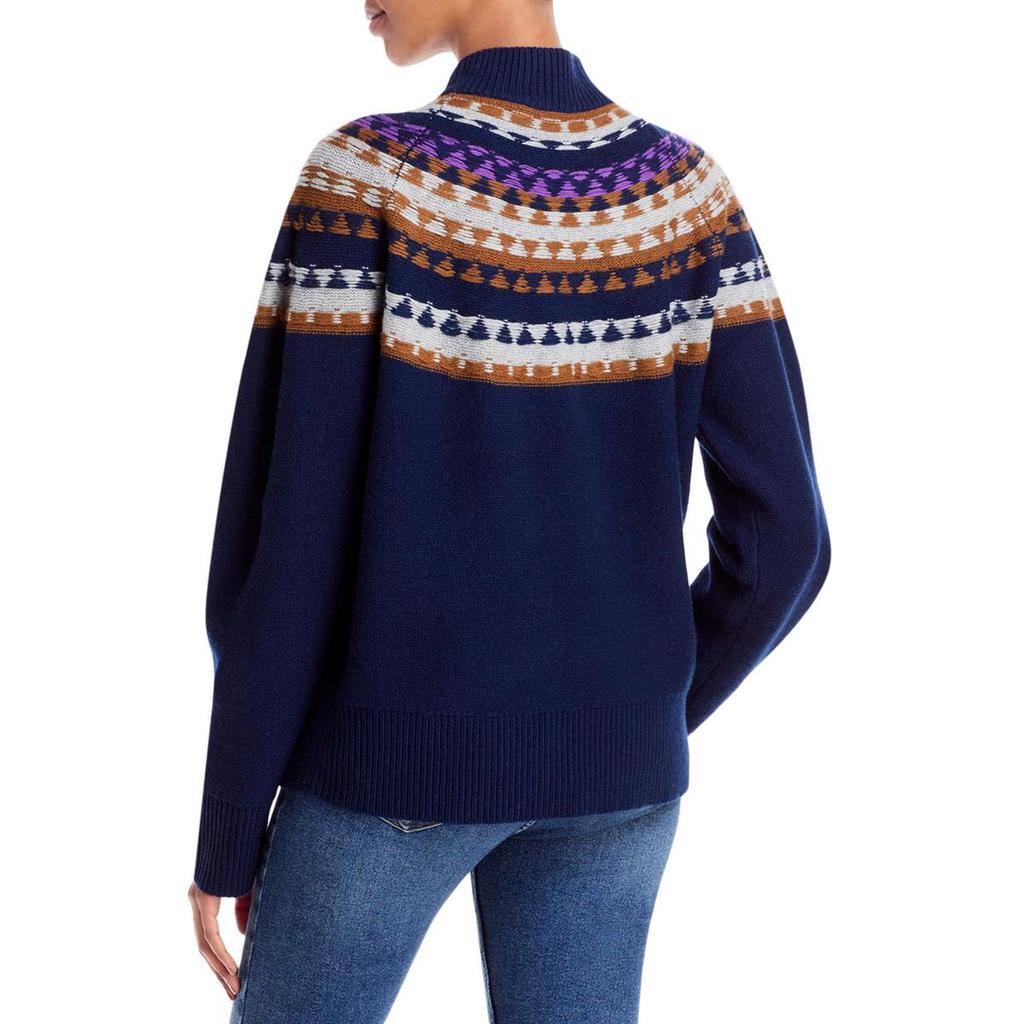 Theory Womens Fairisle Wool Blend Pullover Sweater