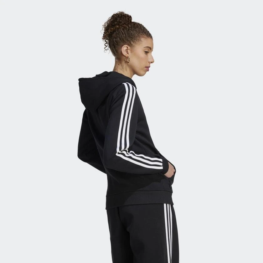 adidas Women's  Essentials 3-Stripes Full-Zip Fleece Hoodie 3