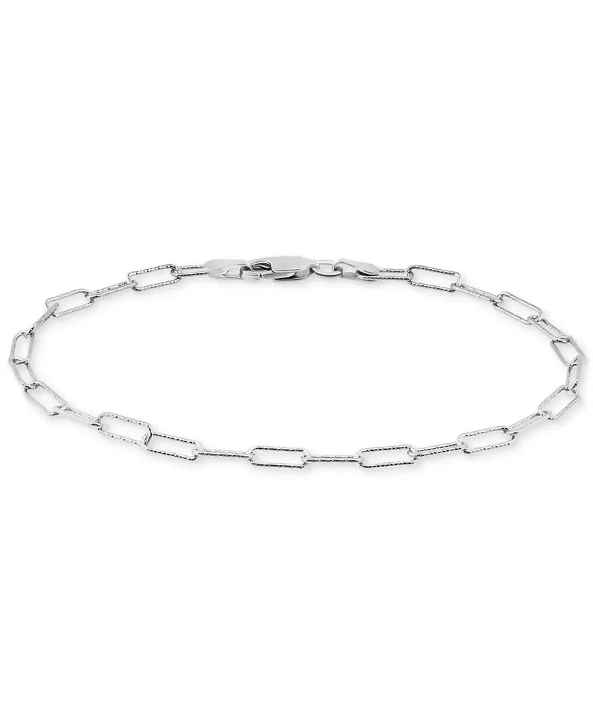 Giani Bernini Diamond-Cut Paperclip Chain Link Bracelet (7-1/4") in Sterling Silver or 18k Gold-plated Sterling Silver, Created for Macy's 1