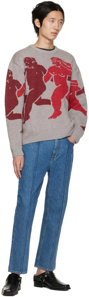 Carne Bollente SSENSE Exclusive Gray In-Depends Day Sweater 4