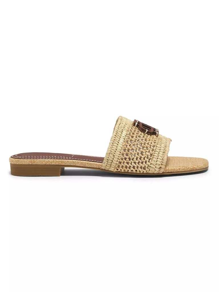 SIMKHAI Delphi Raffia Flat Sandals 1