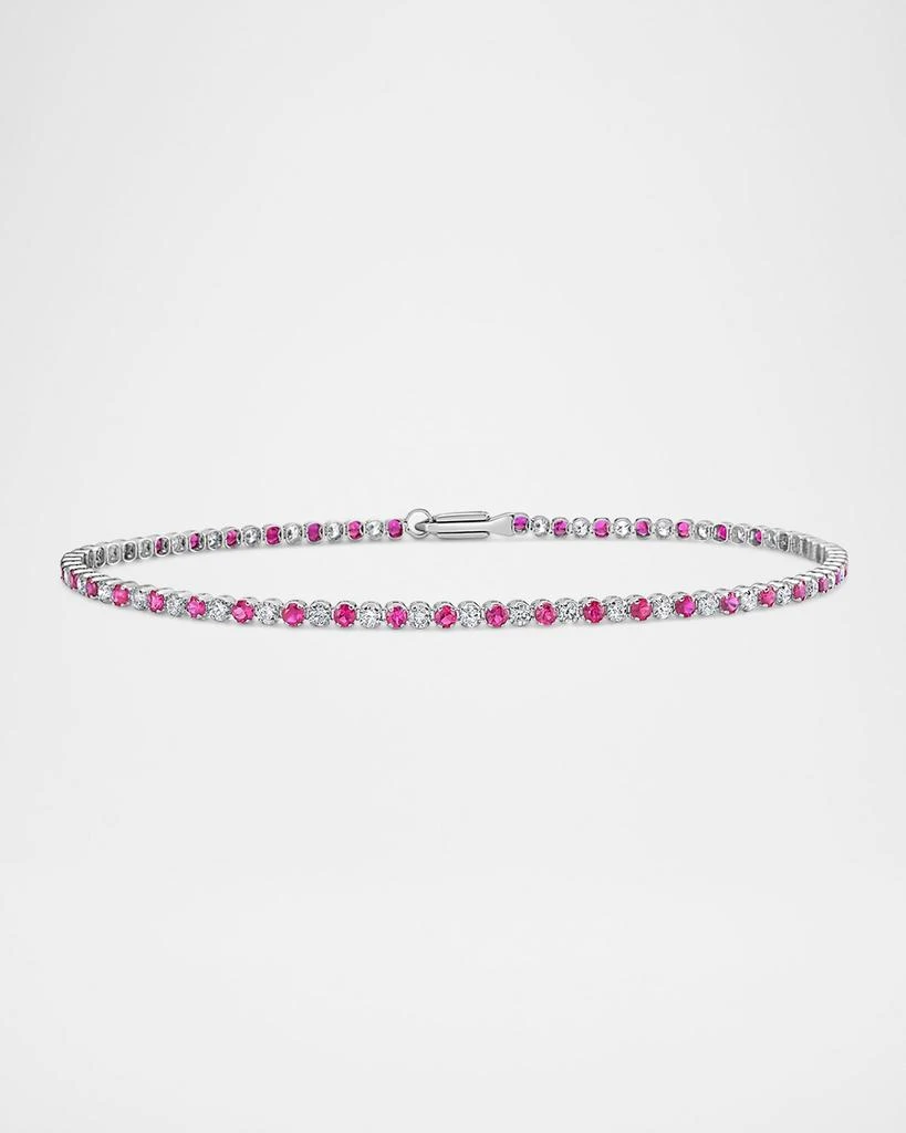 Neiman Marcus Diamonds 18K White Gold Blue Sapphire Bracelet