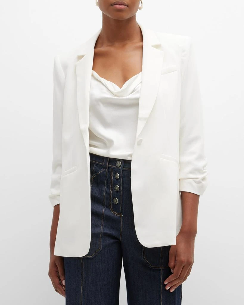 Cinq a Sept Khloe Crepe 3/4-Sleeve Blazer 1