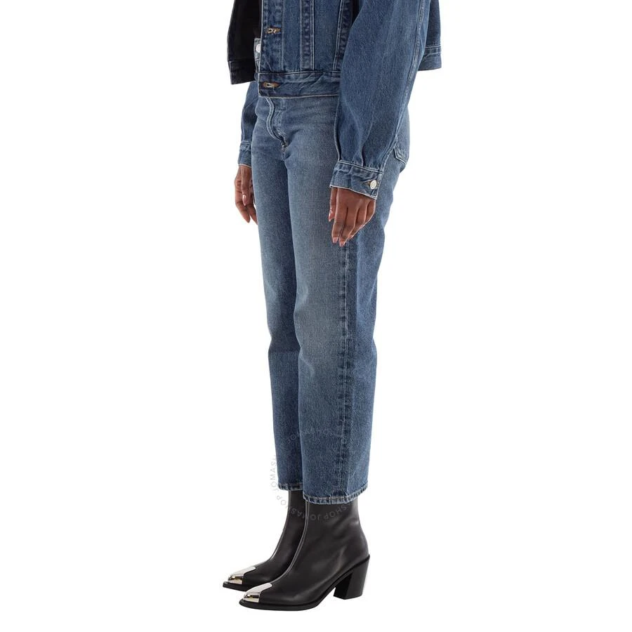 AGOLDE Ladies Imagine Med Dark Indigo 90S Crop Mid Rise Straight Jeans 2