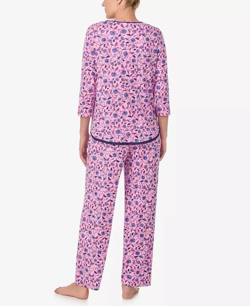 Ellen Tracy Women's 3/4-Sleeve Pajama Pants Set 2