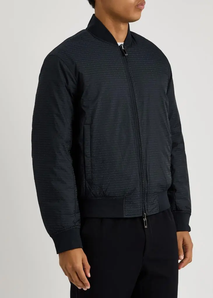 Emporio Armani Logo reversible nylon bomber jacket 2