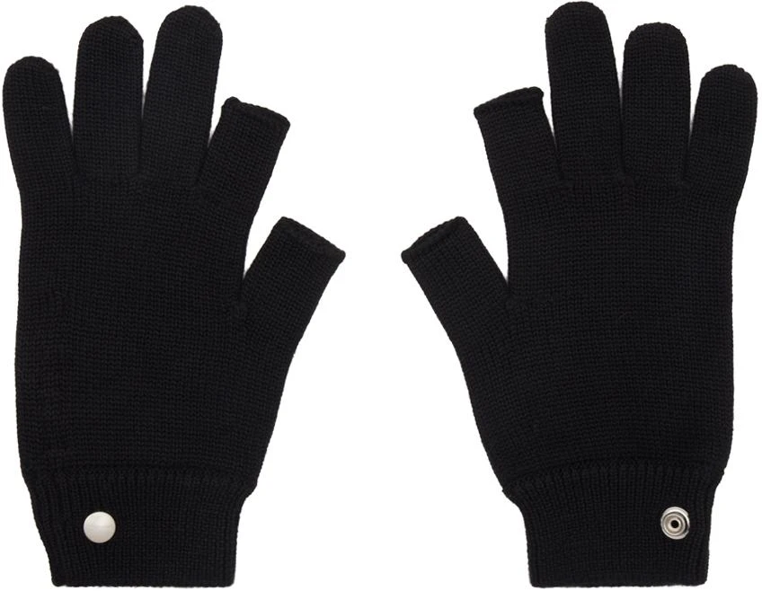 Rick Owens Black Porterville Touchscreen Gloves 2