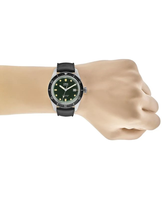 Oris Oris Divers Sixty-Five Green Dial Black Rubber Strap Men's Watch 01 733 7720 4057-07 4 21 18 4