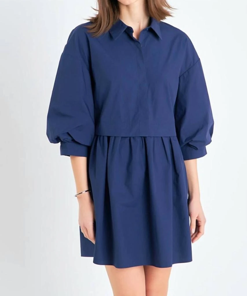 Jada Puff Sleeve Mini Dress In Navy  On Sale Now with Up to 33% Off |  Discover Exclusive Deals & Savings at BeyondStyle  Authentic English  Factory women|clothing|dresses with Limited-Time Discounts,