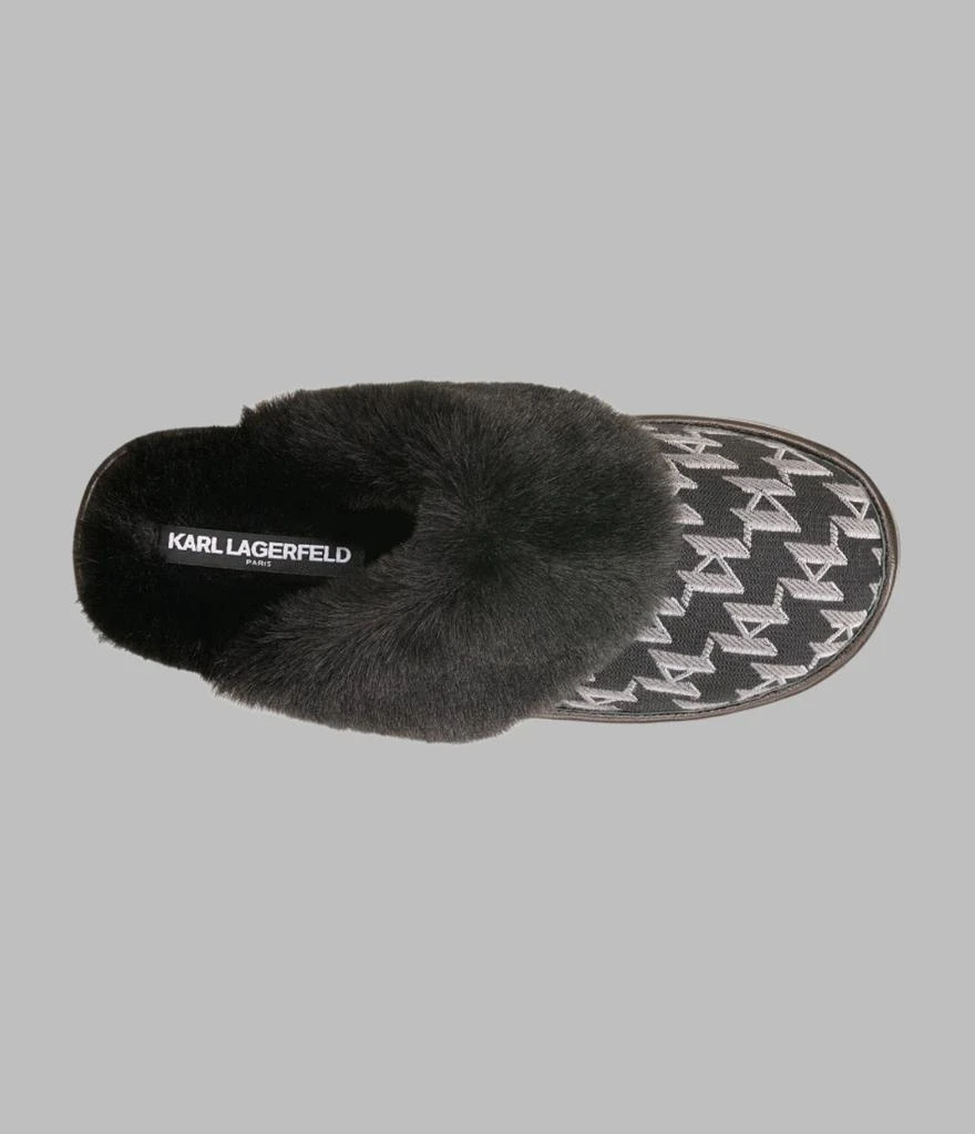 Karl Lagerfeld Paris NATASHA MONOGRAM FAUX FUR SLIPPER 3