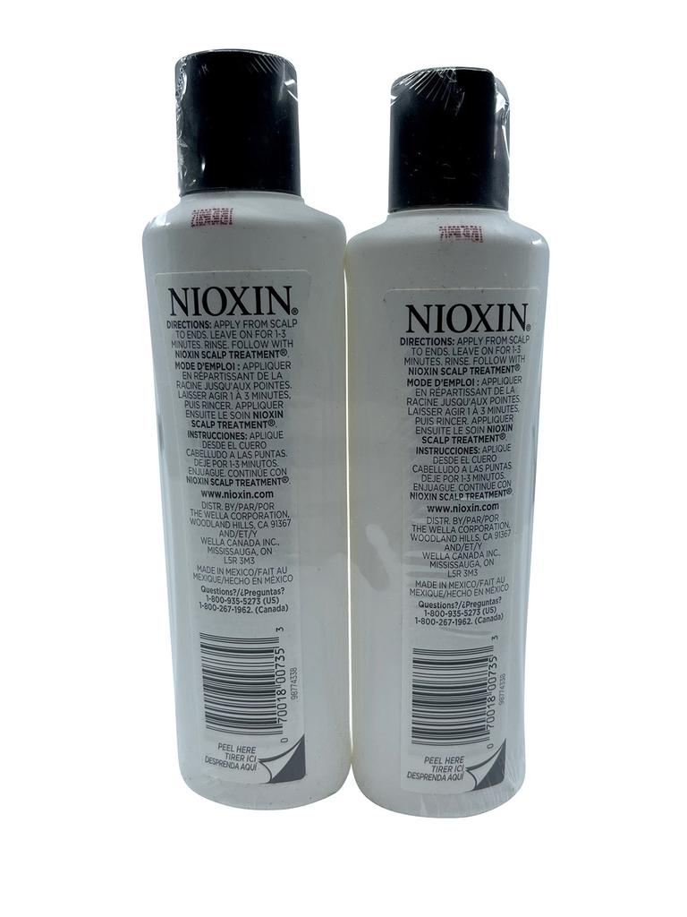 NIOXIN Scalp Treatment 3 Normal Thin Chemical Treated Hair 5.07 OZ Set of 2