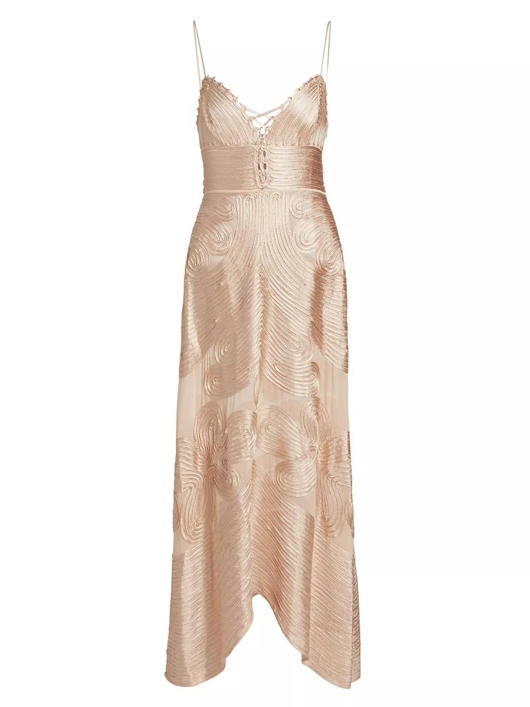 Ulla Johnson Vesna Embroidered Silk Georgette Midi-Dress 1