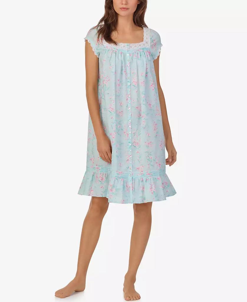 Eileen West Women's Cap Sleeve Short Gown