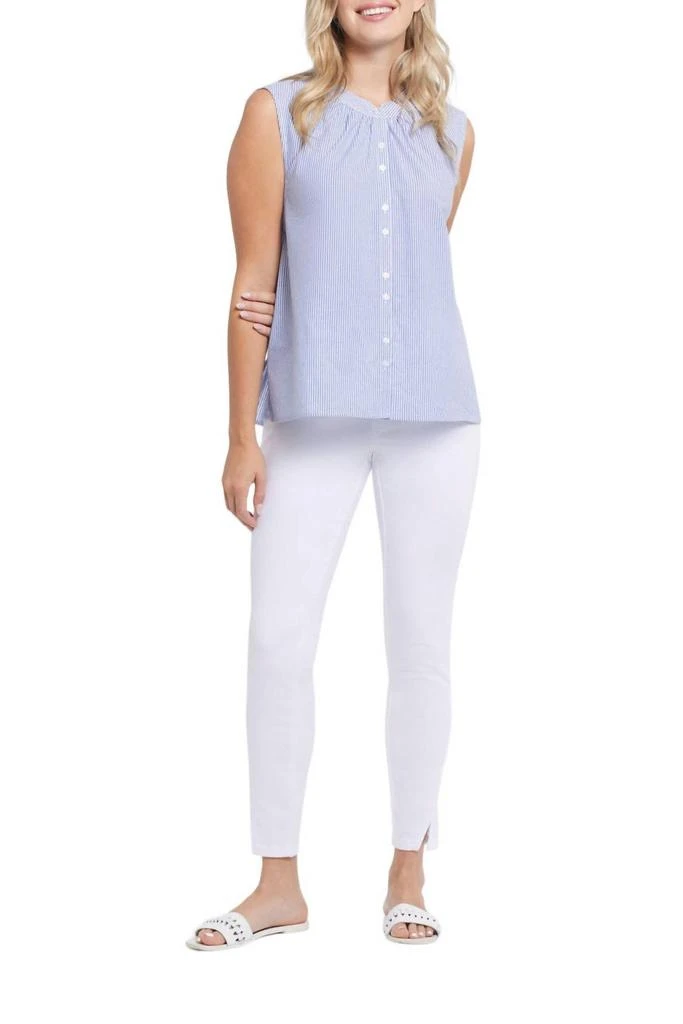 Tribal Front Slit Jegging In White 1