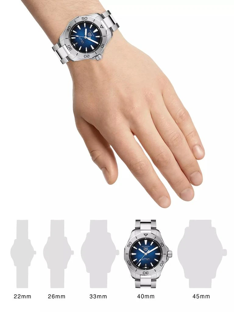 TAG Heuer Aquaracer Stainless Steel, Mother-Of-Pearl & Diamond Sunray Watch 2