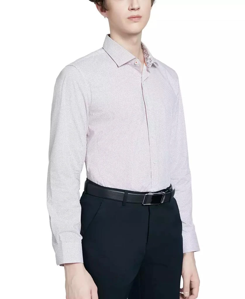 Tallia Men's Slim-Fit Micro-Geo Dress Shirt 3