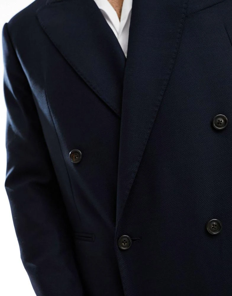 Tommy Hilfiger Tommy Hilfiger x Shawn Mendes flag logo double breasted blazer in navy 3