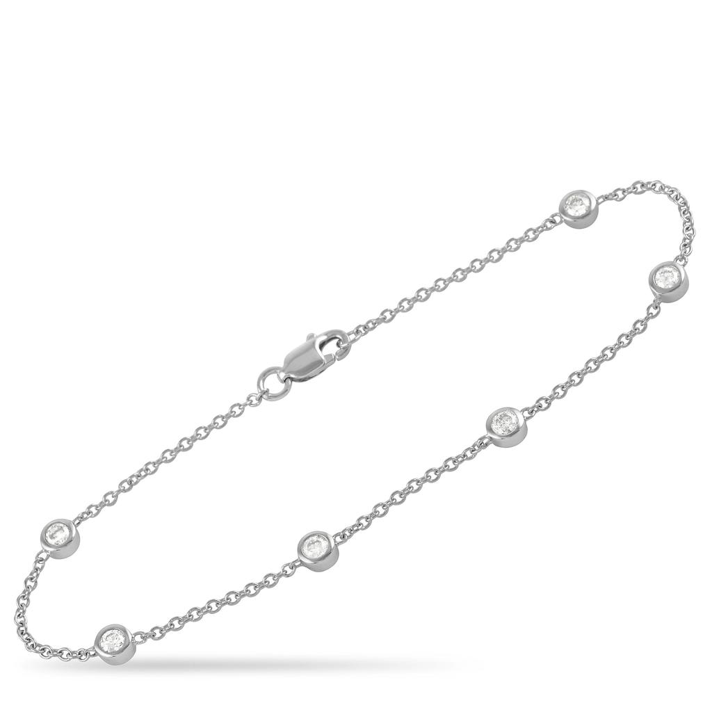 Non Branded 14K White Gold 0.55 ct Diamond Bracelet