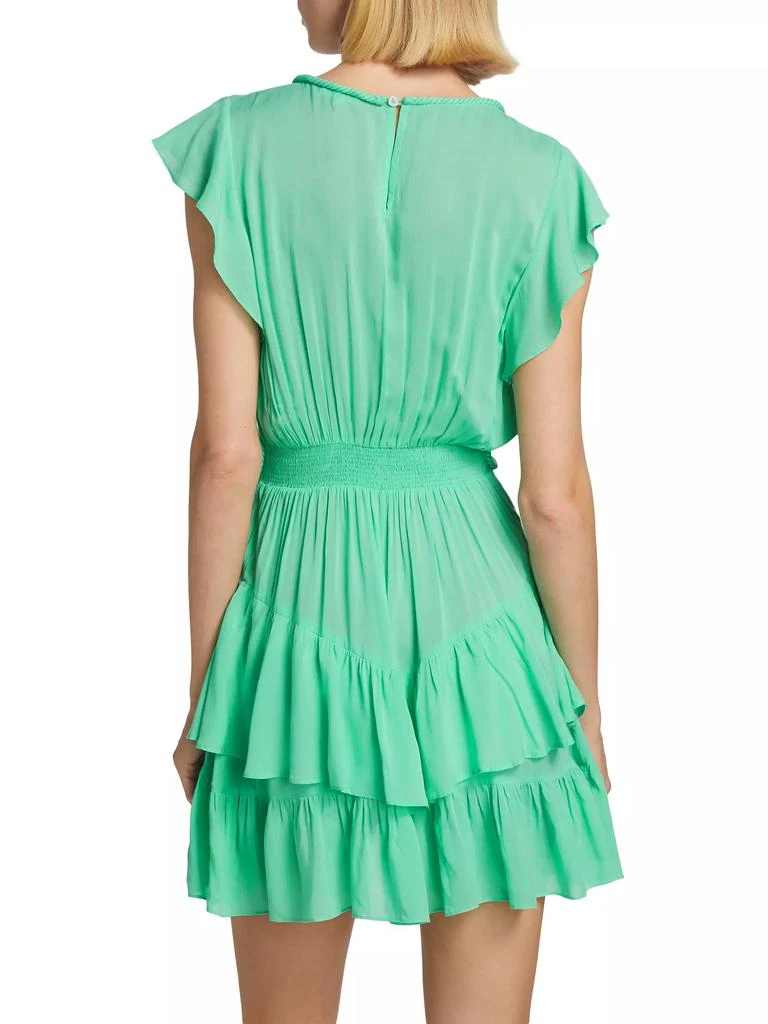 Poupette St Barth Genny V-Neck Ruffled Minidress 5