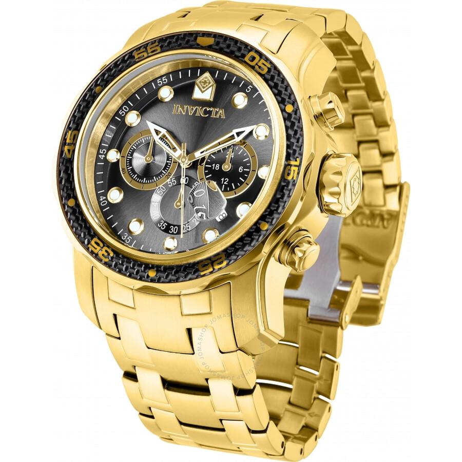 Invicta Pro Diver Chronograph Quartz Charcoal Dial Men's Watch 35398