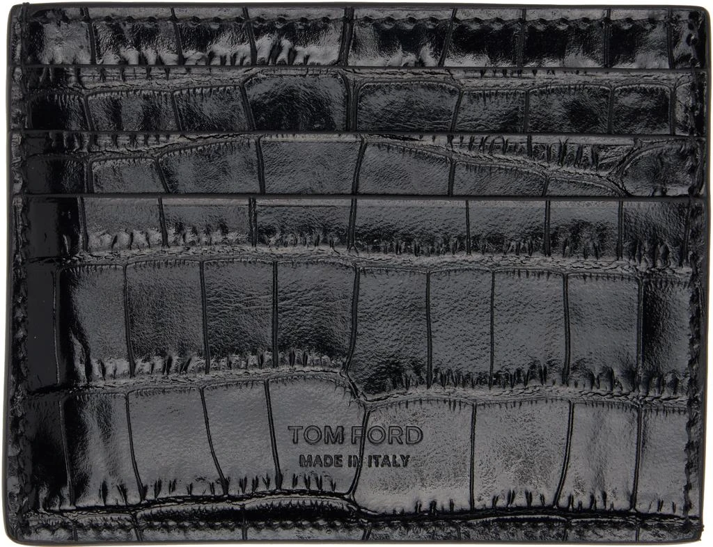 Tom Ford Black Exotic Line Card Holder